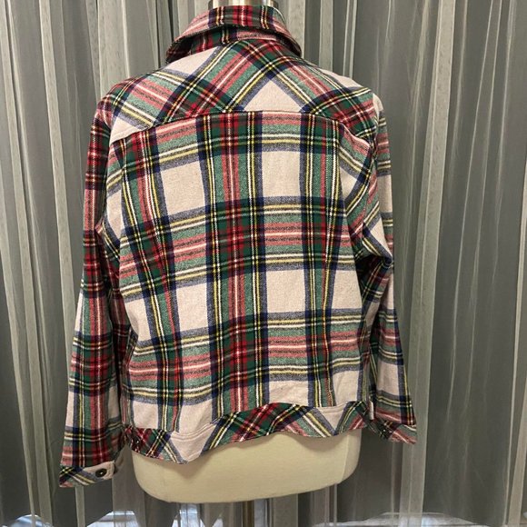 NWT Torrid Plaid Crop Trucker Jacket size 4X - Picture 4 of 5